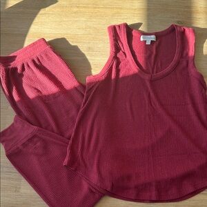 PJ Salvage Textured Essentials Jammie Pants and Tank Top